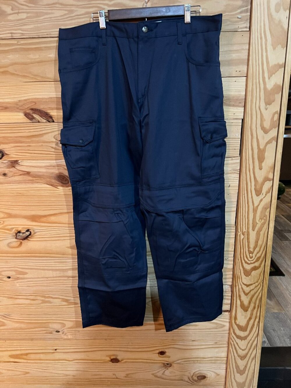 LAPCO‎ FR Flame Resistant Work Pants Men's 38x32 Blue Cargo CAT2 100% Cotton